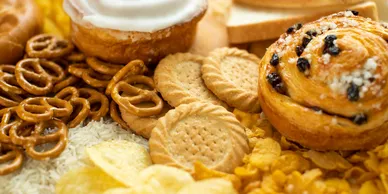 Assorted cookies, pretzels, and pastries